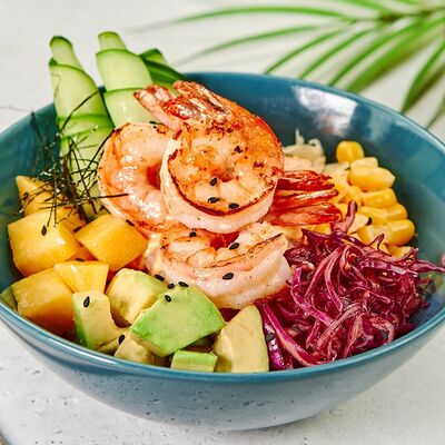 Поке манго с креветками Big в Том ям и Поке по цене 549 ₽