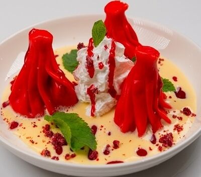 Мини хинкали с вишней и сливками в Лали Хинкали по цене 2090 ₸