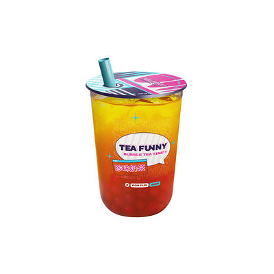 S Манго-Лимон (зеленый) с шариками драгон-фрукт в Tea funny Bubble tea по цене 349 ₽