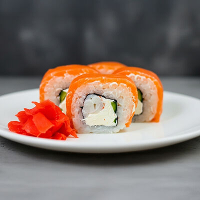 Филадельфия с креветкойв SASHIMI по цене 635 ₽