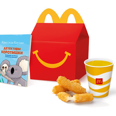 Хэппи Мил с Сырными палочками или Салатом Овощным в Макдоналдс по цене 189 ₽