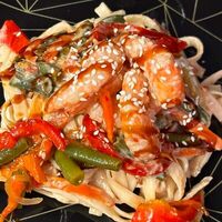 Сливочная креветка, в соусе Терияки, с лапшой удон в Roll Food Boll