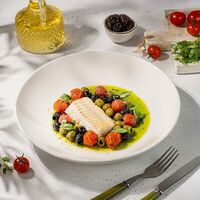Треска с печеными черри, оливками и маслинами в АндерСон