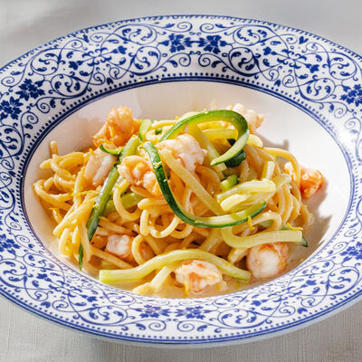 Спагетти с креветками и цукини в Siesta fiesta по цене 690 ₽