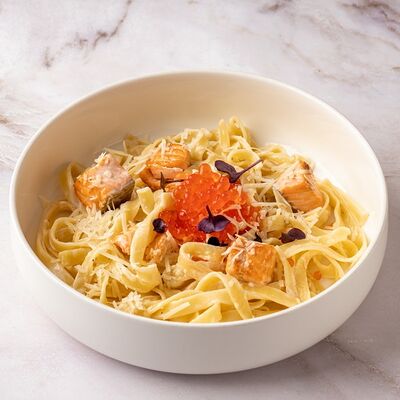 Тальятелле с красной рыбой в сливочном соусе в Кофейня Пенка по цене 690 ₽