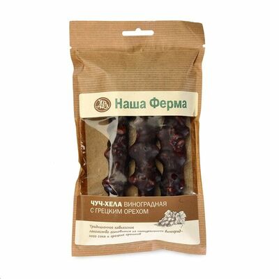 Чурчхела с грецким орехом виноградная Наша Ферма Северный Кавказ в Азбука Вкуса Экспресс Меню по цене 395 ₽