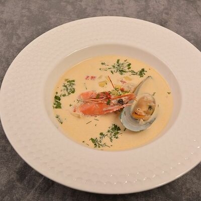 Суп сливочный с морепродуктами в Чапай по цене 750