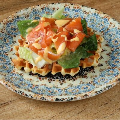 Бельгийская вафля с лососем в Мука по цене 760 ₽