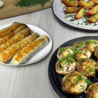 Сет №6 Люля-кебаб куриный с картошкой и грибамив Еда-Огонь по цене 2900 ₽