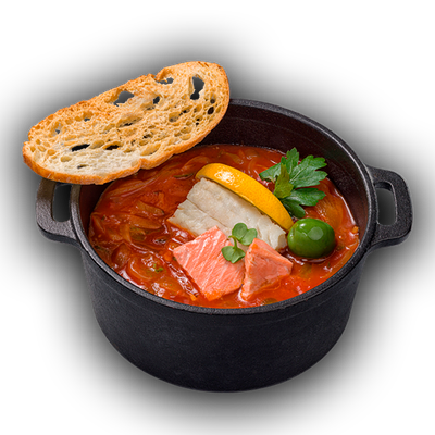 Рыбный суп с лососем и палтусом в Пицца Пи по цене 599 ₽