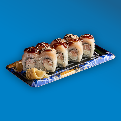 Миядзаки (Ролл с гребешком, крабом и соусом терияки) в Yume sushi по цене 890 ₽