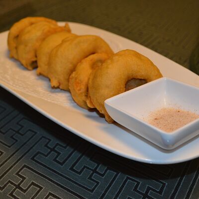 Баклажаны в панировке со свиным фаршем в Тан чао по цене 34 р.