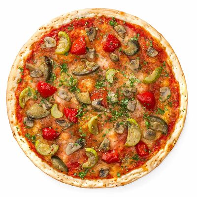 Пицца с печёными овощами в Перчини на огне по цене 455