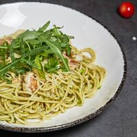 Спагетти с креветками и цукини в DeliMarche