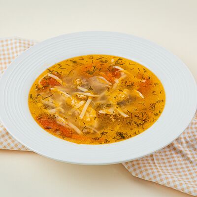 Суп из домашней курицы с лапшой в Фермер Маркет по цене 320 ₽