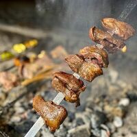 Шашлык из бараньего сердца в Очаг Grill