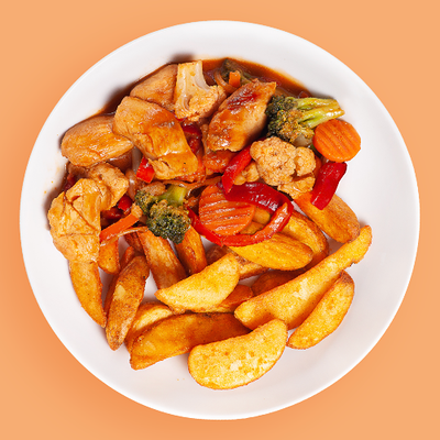 Утка в Остром соусе яндекс в Фьюжн экспресс по цене 340 ₽