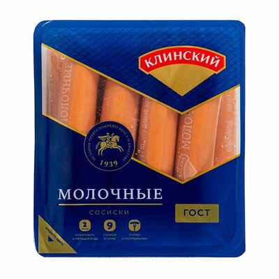 Сосиски Молочные, Клинский мясокомбинат в Азбука Вкуса Экспресс Меню по цене 324 ₽