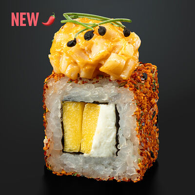 Запечённый ролл с гребешком и свежим манго в Ricers по цене 760