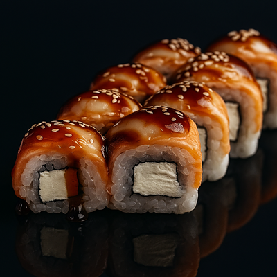 Я ролл Филадельфия запеченная в Фабрика кухня Пицца по цене 675 ₽