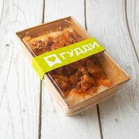 Поджарка из свинины с картофельным пюре в Гудди