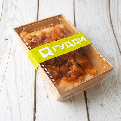 Поджарка из свинины с картофельным пюре в Гудди по цене 300 ₽