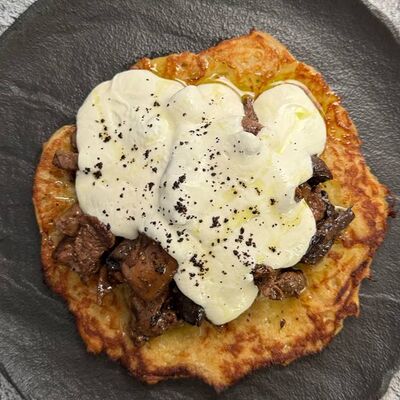 Драник Говядина и лесные грибы в Гастропапы по цене 890 ₽