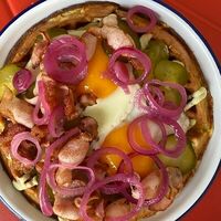 Вафля картофельная с беконом в Smazhenka bistro