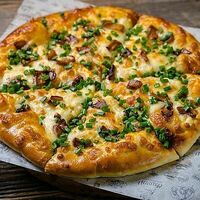 Хачапури с картофелем, сулугуни и грибами в Чичико