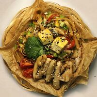 Удон с соусом Хойсин, тофу и мясом на выбор в Фобошная