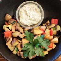 Грибная сковородка с курицей в IPA beer cafe