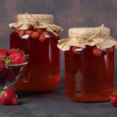 Компот клубника слива в Три печки по цене 230 ₽