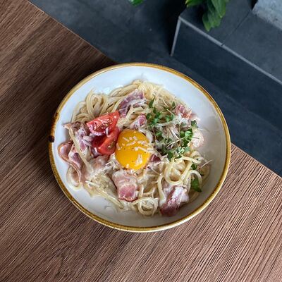 Спагетти Карбонара в Dada Art Bakery по цене 640 ₽