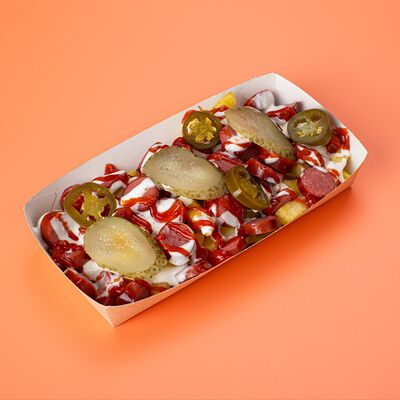 Картошка бокс и хот-дог охотничий в Лаваш-кебаб по цене 337 ₽