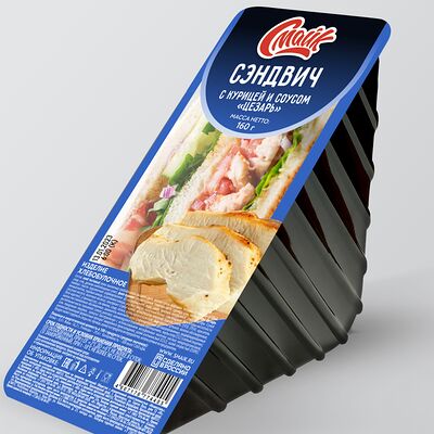 Сэндвич с курицей и соусом цезарь в Смайк по цене 126 ₽