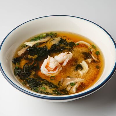 Мисо суп с креветкойв Avo kitchen & bar по цене 590 ₽