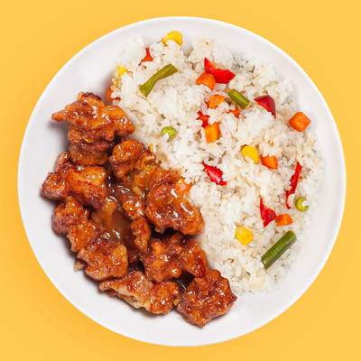 Курица в Апельсиновом соусе яндекс в Фьюжн экспресс по цене 290 ₽