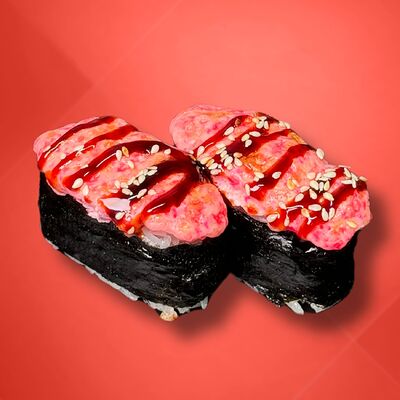 Гункан с лососем терияки в Tamakisushi по цене 1100 ₸