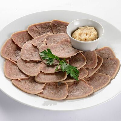 Язык отварной с хреном в Шаурма на мангале 24 по цене 400 ₽