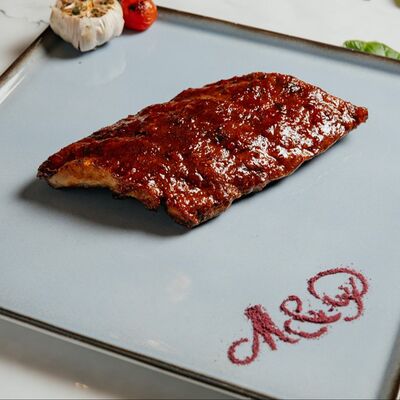 Свиные рëбра барбекю в Мясо & Рыба по цене 990 ₽