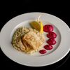 Жареная треска с булгуром и муссом из свеклы в Кекс по цене 780