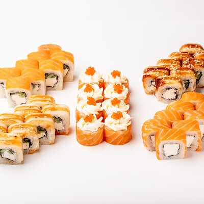 Сет Ассорти Филадельфий в Kudasai Sushi по цене 3379 ₽