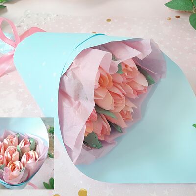 Букет из 7 зефирных тюльпанов учителю в Чародейка сладостей по цене 1290 ₽