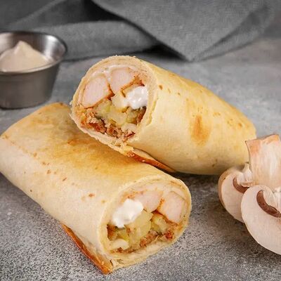 Комбик Грибной с курицей в КОМБИНАТ шаурма и стритфуд по цене 238 ₽