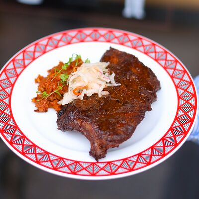 Ребрышки в медово-горчичной глазурив Тарелочки по цене 1350 ₽