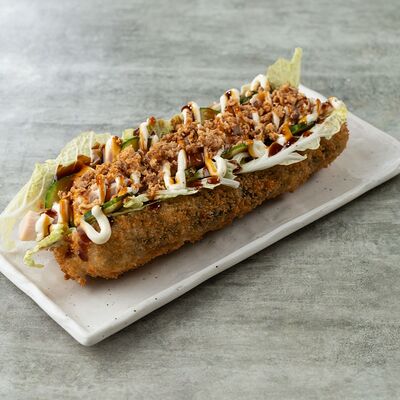 Японский хот-дог с курицей в ЗАИМБИРЬ по цене 455 ₽