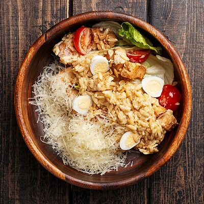 Орзо с куриной грудкой а-ля Цезарь в Ферма по цене 520