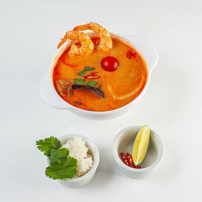 Суп Том ям классический с тигровой креветкой в СитиФокс по цене 824 ₽