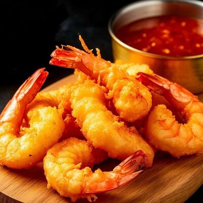 Креветки темпура в УГОЛЬ&МЯСО по цене 459 ₽