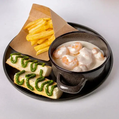 Креветки в сливочно-сырном соусе в Мидийный дом по цене 1104 ₽